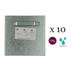 Lot de 10 Attaches adhésives 100x100 mm Max 6 kg - Fixation Dibond et Miroir - BOLHE