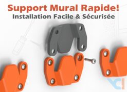 Support Mural Imprimé 3D : Fixation Rapide et Sécurisée !